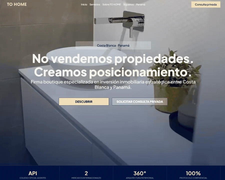 We Are To Home website — portfolio preview