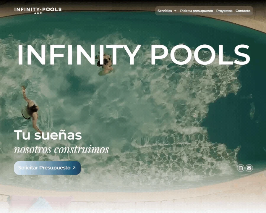 Infinity Pools website — portfolio preview