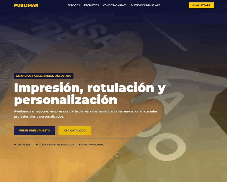 Publimar 53 website — portfolio preview